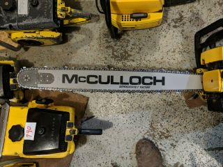 Vintage Pro Mac 850 McCulloch Chainsaw Bar Chain Saw go cart engine 9