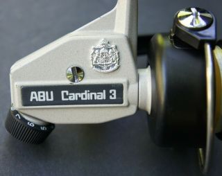 Vintage ABU Cardinal 3 Ultralight Spinning Reel Sweden Tan & Black 7