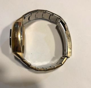 VINTAGE 14K G.  F.  PULSAR P3 COMPUTER MENS LARGE SIZE LED WATCH DATE COMMAND 6