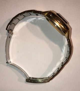 VINTAGE 14K G.  F.  PULSAR P3 COMPUTER MENS LARGE SIZE LED WATCH DATE COMMAND 8