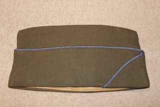 Ww2 U.  S.  Army Air Forces Piped Officers Wool Overseas Hat,  Size 7 - 1/8