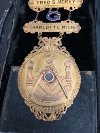 Antique 1916 Mason Medal Charlotte Michigan Lodge 120 4