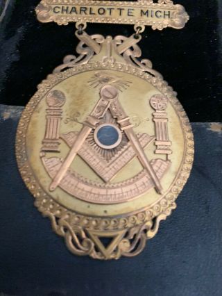 Antique 1916 Mason Medal Charlotte Michigan Lodge 120 5