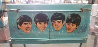 Vintage 1965 Beatles Lunch Box Lunchbox and Thermos 6