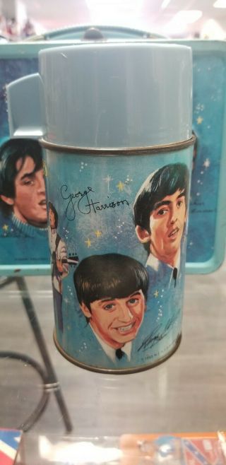 Vintage 1965 Beatles Lunch Box Lunchbox and Thermos 8
