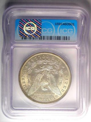 1886 - O Morgan Silver Dollar $1 - ICG MS61 - Rare Date in UNC/BU - $1,  410 Value 3
