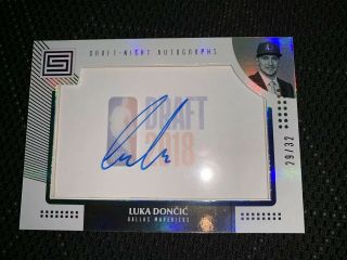 2018 - 19 Panini Status Luka Doncic Draft Night On Card Auto Autograph Rare 29/32