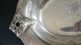 STERLING SILVER SCRAP 161 GRAMS DANISH INTERNATIONAL X127 PIERCED HANDLE DISH 5