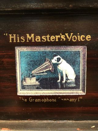 His Masters Voice Gramophone Phonograph - Vintage Antique - 3