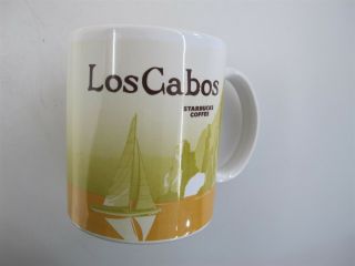Rare Starbucks Coffee Los Cabos Mexico Yellow Sailboat Icon Global 16 fl oz Mug 8