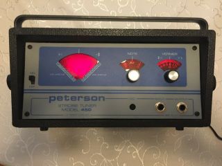 Vintage Barely Peterson 450 Audio Visual Strobe Tuner With Case