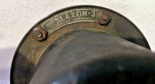 Vintage EARLY 1900 ' S KLAXON - 3 MECHANICAL AHOOGA HORN KLAXON 3 3
