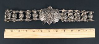 Antique Russian Caucasus Womans,  Handmade Niello Silver Belt & Buckle,  NR 2