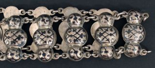 Antique Russian Caucasus Womans,  Handmade Niello Silver Belt & Buckle,  NR 7