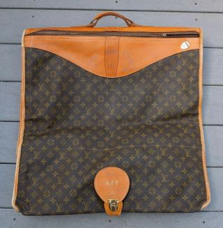 Vintage Louis Vuitton By The French Company Garment Bag Suitcase 50 " X 23 1/4 "