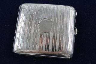 Vintage Hallmarked 1919 Birmingham.  925 Sterling Silver Cigarette Case (119g)