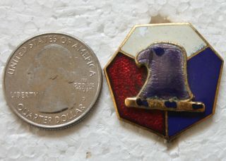 Us Army 34th Infantry Division Headquarters Di Dui Pin Back No Hallmark