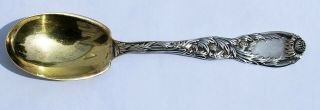Antique Sterling Silver Tiffany & Co Chrysanthemum Serving Spoon 7 " Long