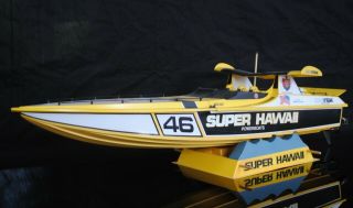 Vintage Abc Hobby Hawaii Rc Electric Powered Offshore Racing Boat