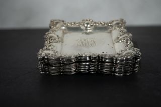 Hamilton and Designer Sterling silver butter dishes with monogram. 2