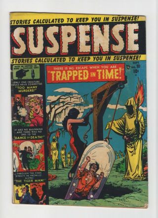 Suspense 10 Vintage Marvel Atlas Comic Grim Reaper,  Buried Alive Cover Gold 10c