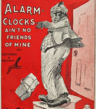 Vintage Black Americana Sheet Music Alarm Clocks Ain 