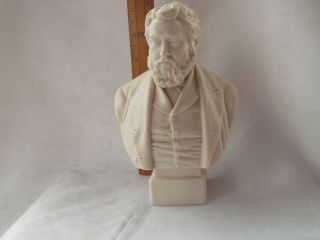 ANTIQUE ROBINSON & LEADBEATER PARIAN BUST OF REV.  CHARLES SPURGEON - 7 