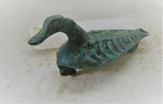 European Found Ancient Roman Bronze Duck Brooch Rare One