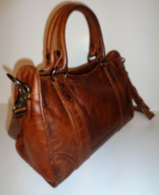 Frye DB147 Melissa Satchel,  Antique Pull Up Leather Cognac NWT $388 12