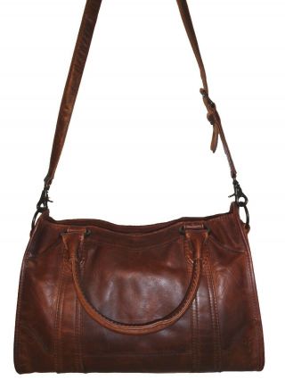 Frye DB147 Melissa Satchel,  Antique Pull Up Leather Cognac NWT $388 5