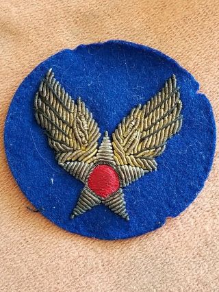 Wwii Us Army Aac Air Corps British Made Bullion No Glow Patch Priced To Sell