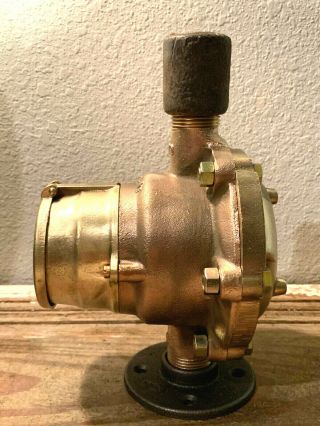Vintage Brass Water Meter,  Steampunk,  Heavy Gauge,  Antique Pressure Valve 3