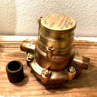 Vintage Brass Water Meter,  Steampunk,  Heavy Gauge,  Antique Pressure Valve 5