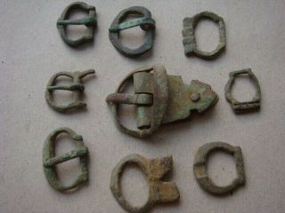 Array Of Medieval/ Tudor ? Buckles - Uk Detecting Finds,  