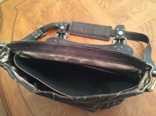 Mark Nason Leather Messenger Bag/Tote Black Rare Distressed Vintage Italy 6