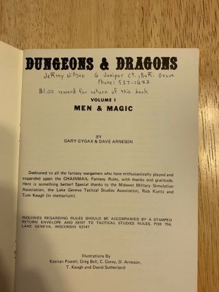 1974 Vintage Dungeons And Dragons 3 Booklets Set And Refrence Sheets 7