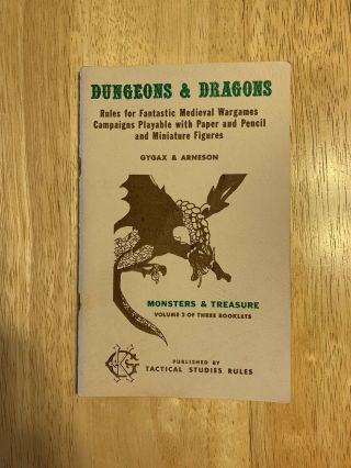 1974 Vintage Dungeons And Dragons 3 Booklets Set And Refrence Sheets 8