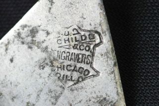 Chicago Police Pie Plate Badge - Obsolete Childs & Co.  - Rare Collectible Enamel 4