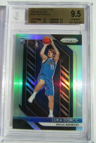 2018 Prizm Perfect Bgs 9.  5 Luka Doncic Silver Rc 4x9.  5 Non Auto/rookie Card Rare