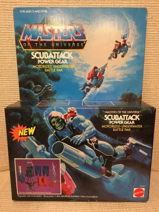 Rare Masters Of The Universe Scubattack Power Gear Skeletor He Man Motu Misb Toy