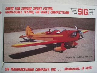 Vintage Sig 1/4 Scale Spacewalker Ii,  84 ",  Scale Rc Model Plane Kit