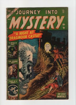 Journey Into Mystery 12 Vintage Marvel Atlas Comic Zombie Decapitation Cover 10c
