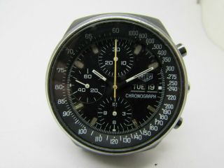 Vintage Heuer Black Pvd Chronograph With Day Cal 7750 Men Watch