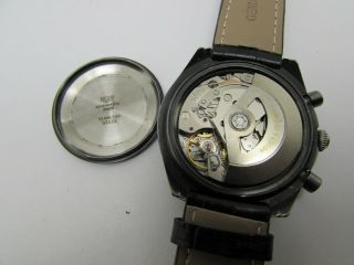 VINTAGE HEUER BLACK PVD CHRONOGRAPH WITH DAY CAL 7750 MEN WATCH 2