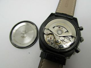 VINTAGE HEUER BLACK PVD CHRONOGRAPH WITH DAY CAL 7750 MEN WATCH 3