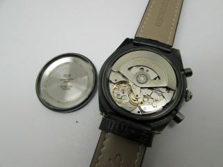 VINTAGE HEUER BLACK PVD CHRONOGRAPH WITH DAY CAL 7750 MEN WATCH 4