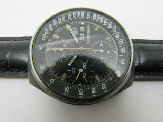 VINTAGE HEUER BLACK PVD CHRONOGRAPH WITH DAY CAL 7750 MEN WATCH 6