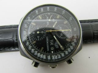 VINTAGE HEUER BLACK PVD CHRONOGRAPH WITH DAY CAL 7750 MEN WATCH 7