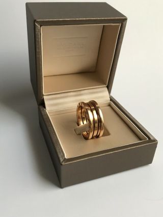 Bvlgari Bulgari B Zero - 1 18k Rose Gold Band Ring Size Eu 62 - Us 10 Wide Rare