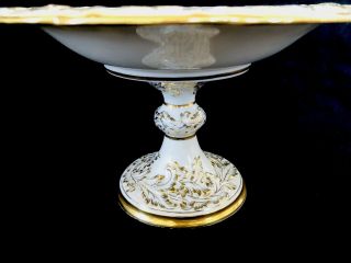Rare Big Antique Meissen porcelain Rococo Heavy Gold Compote Absolute Gorgeous 4